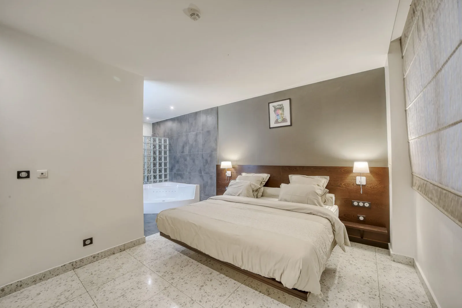 La chambre de l’appartement Harare